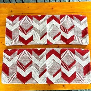 2 NWT West Elm lumbar pillow covers in cream & rust color. Both 14” x 36”